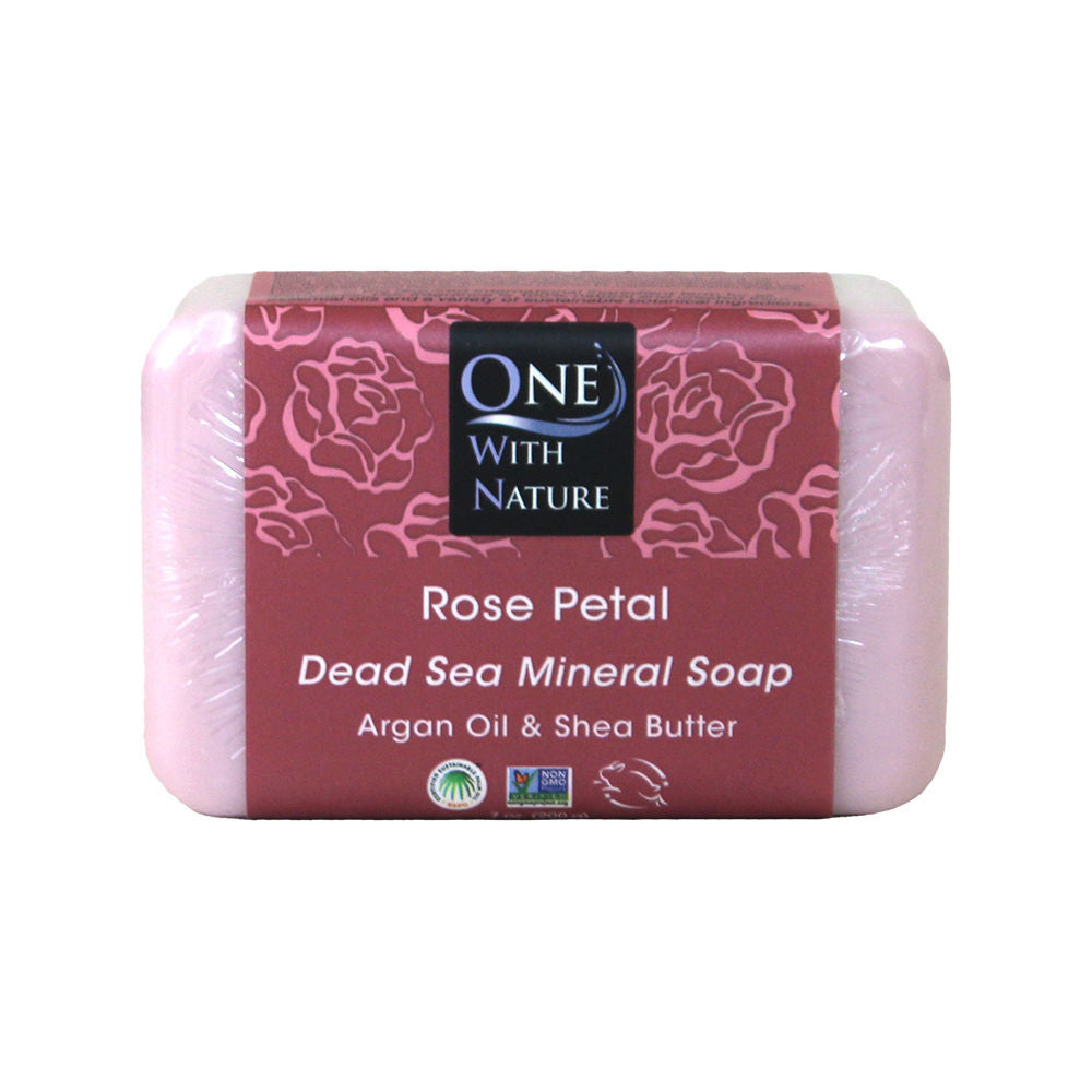 One with Nature Rose Petal Dead Sea Salt Soap