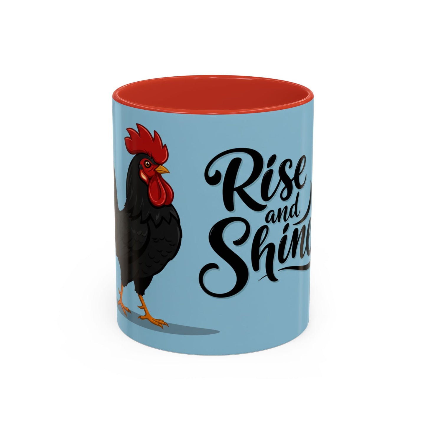 Rise and Shine Rooster Coffee Mug - Motivational Accent Mug for Coffee Lovers