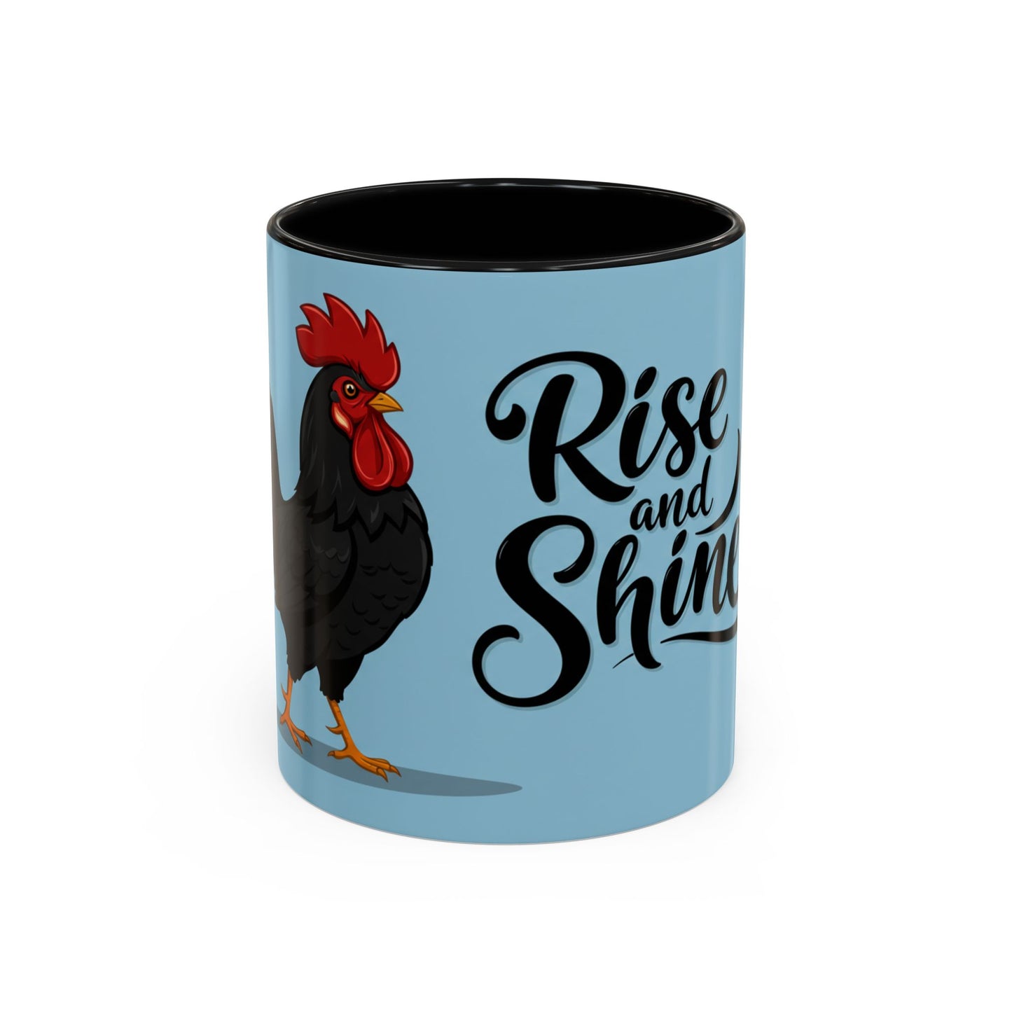 Rise and Shine Rooster Coffee Mug - Motivational Accent Mug for Coffee Lovers