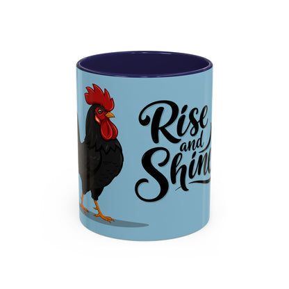 Rise and Shine Rooster Coffee Mug - Motivational Accent Mug for Coffee Lovers