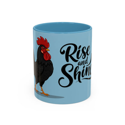 Rise and Shine Rooster Coffee Mug - Motivational Accent Mug for Coffee Lovers