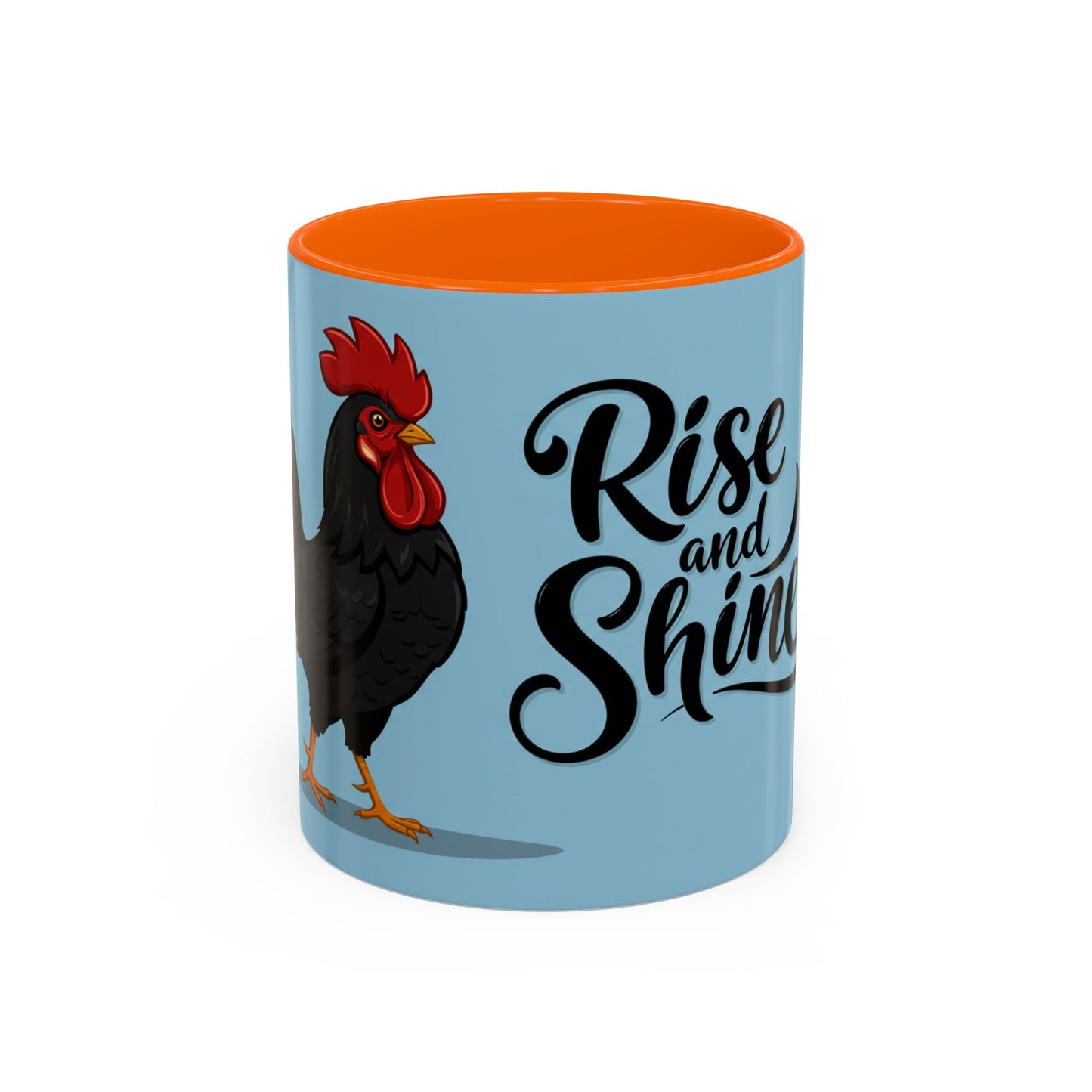 Rise and Shine Rooster Coffee Mug - Motivational Accent Mug for Coffee Lovers