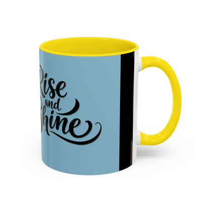 Rise and Shine Rooster Coffee Mug - Motivational Accent Mug for Coffee Lovers